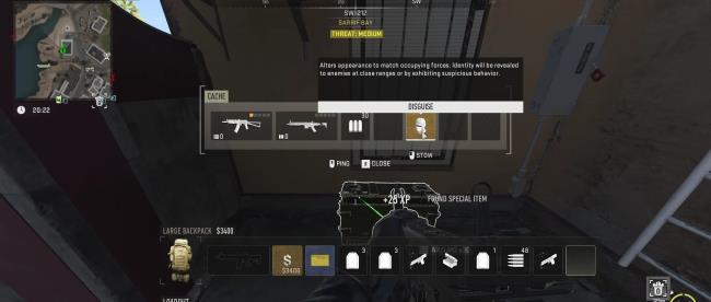 A player looting a Disguise in Call of Duty Warzone 2 DMZ