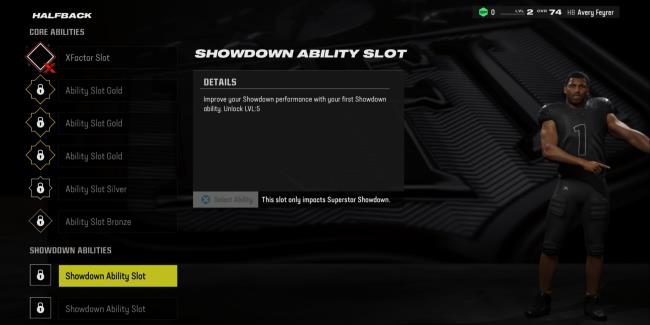 Ability slots for Superstar