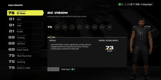 Upgrade Superstar and see how it impacts your overall rating